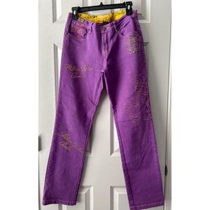 Million Dollar Babe Rhinestone Embellished Jeans, Size 9, Unique Fun Jeans